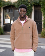 Taupe Zip-Up Fleece