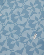 Camisa de manga corta azul medio de viscosa