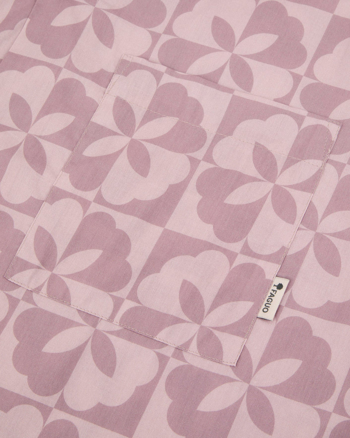 Chemise Manches Courtes Rose Grisé Viscose