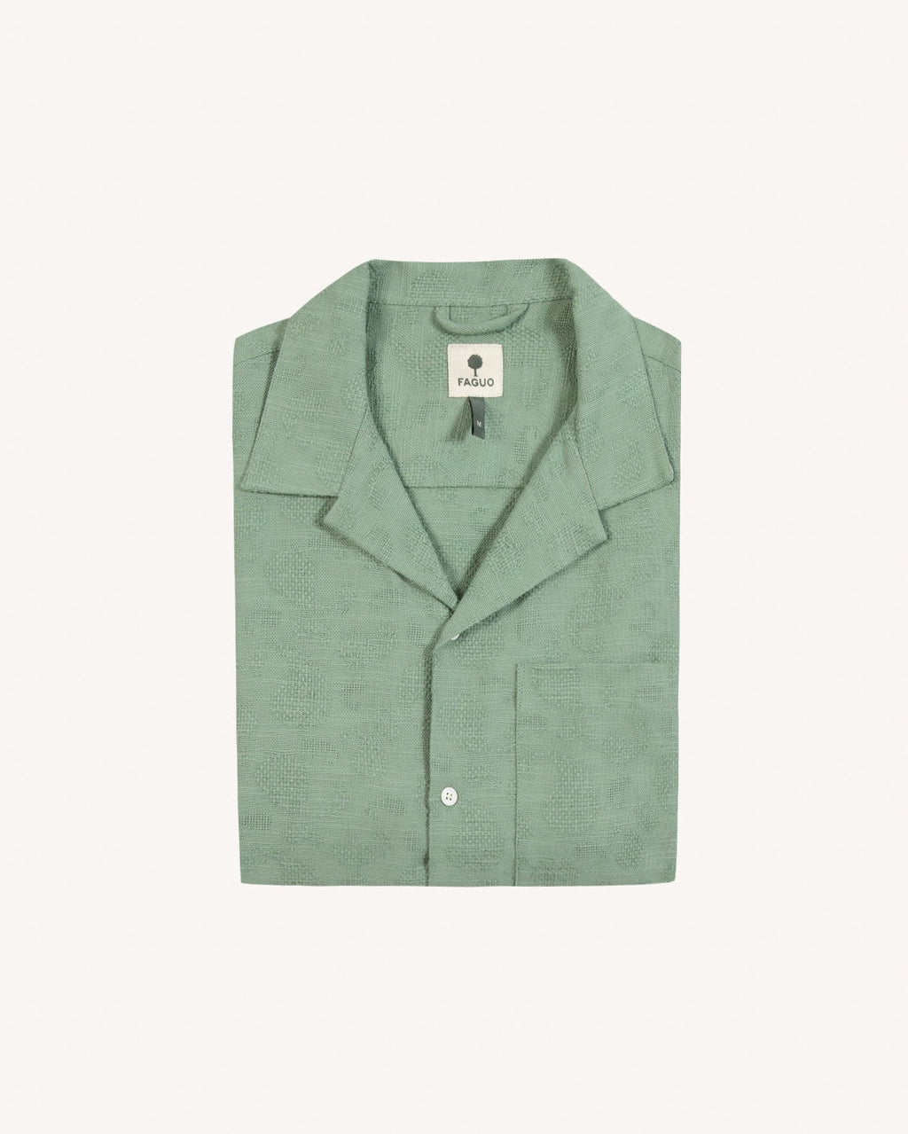 Light Green Viscose Short-Sleeved Shirt