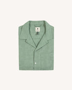 Light Green Viscose Short-Sleeved Shirt