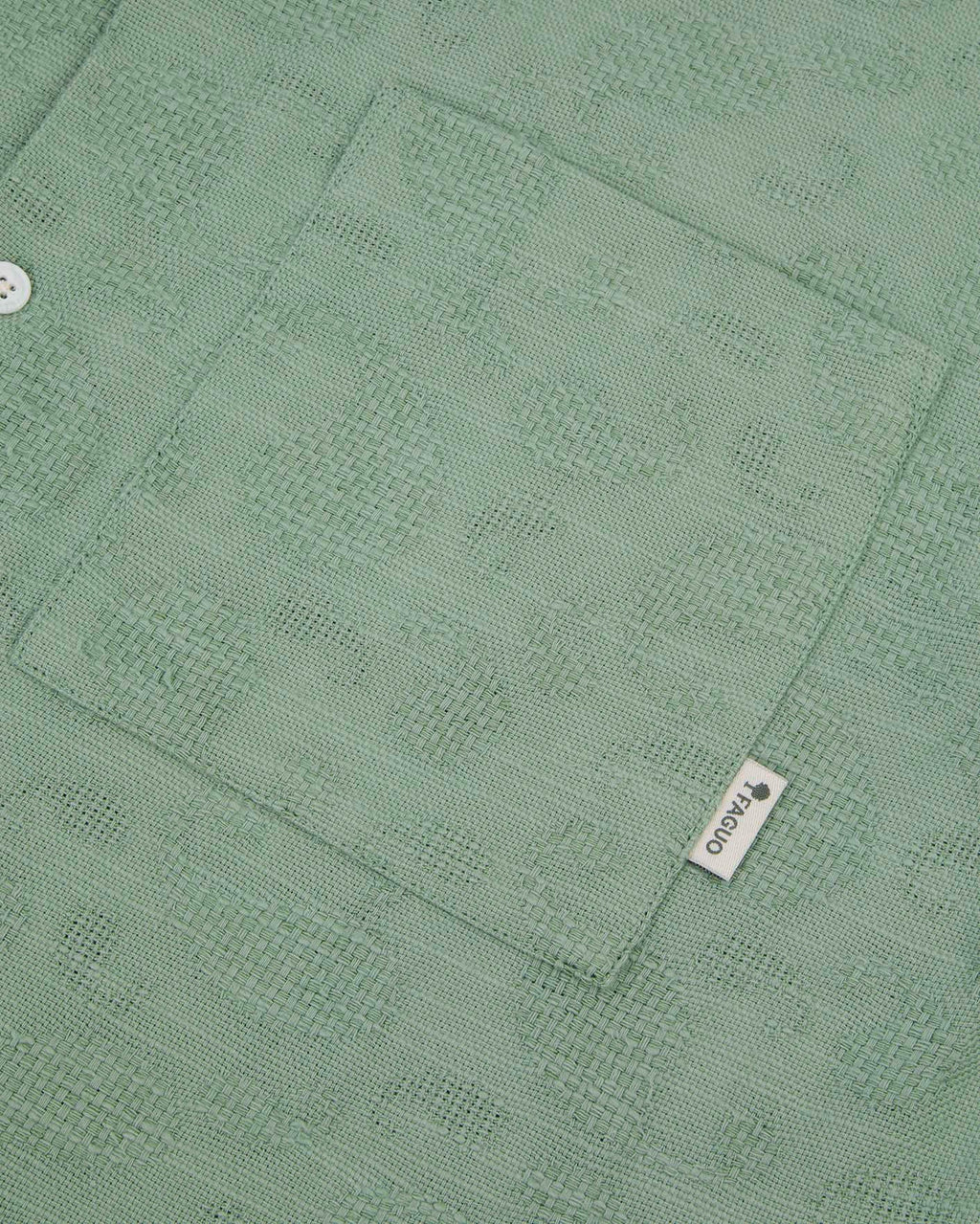 Light Green Viscose Short-Sleeved Shirt