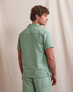 Light Green Viscose Short-Sleeved Shirt