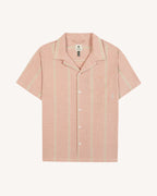 Brick and Ecru Short-Sleeved Shirt
