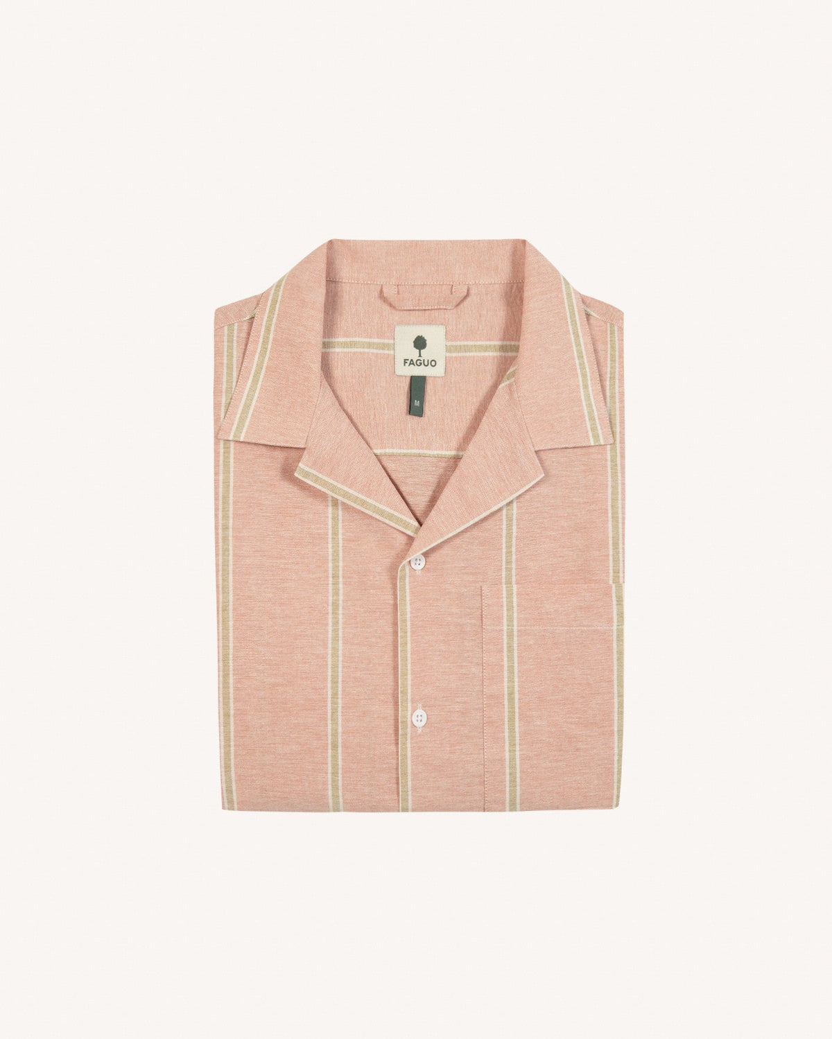 Brick and Ecru Short-Sleeved Shirt