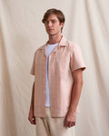 Brick and Ecru Short-Sleeved Shirt