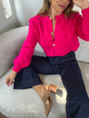 Maille En Laine Léonie - Fuschia