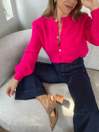 Maille en laine Léonie fuschia