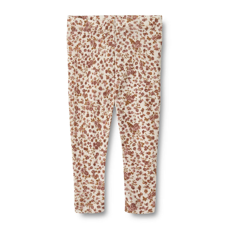 Leggings de lana Agi - Flores de rosas - Bebé