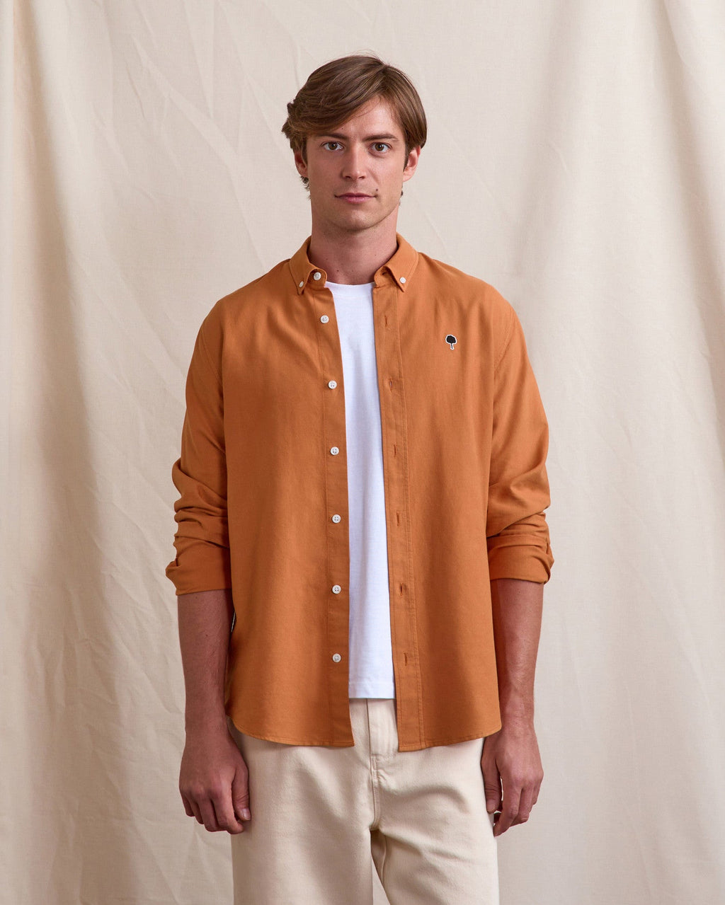 Camicia color mattone chiaro