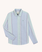 Camisa de rayas verde y multicolor