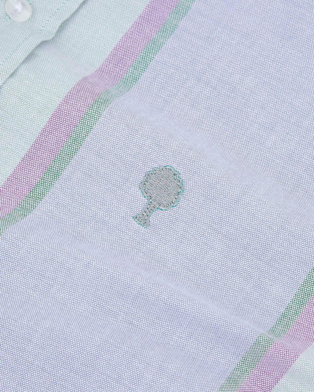 Camisa de rayas verde y multicolor