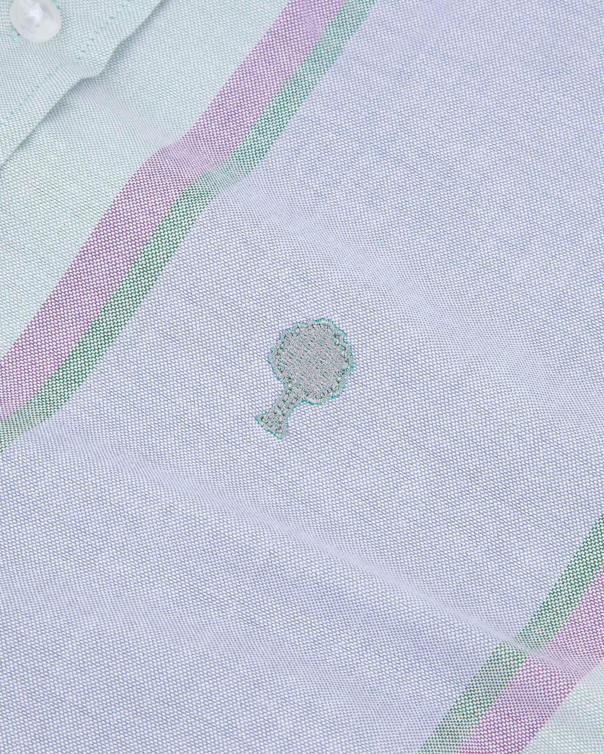 Camisa de rayas verde y multicolor