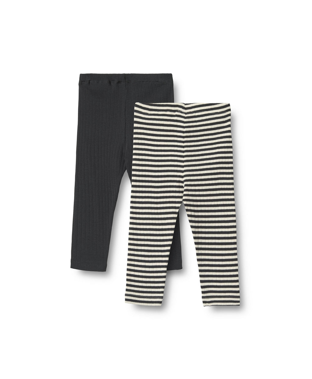 Set di 2 leggings Jules - Righe a coste blu navy