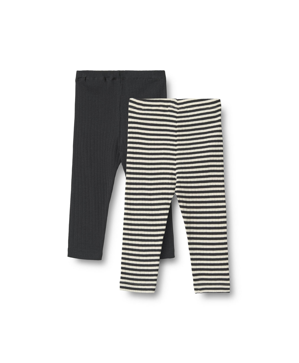 Set di 2 leggings Jules - Righe a coste blu navy