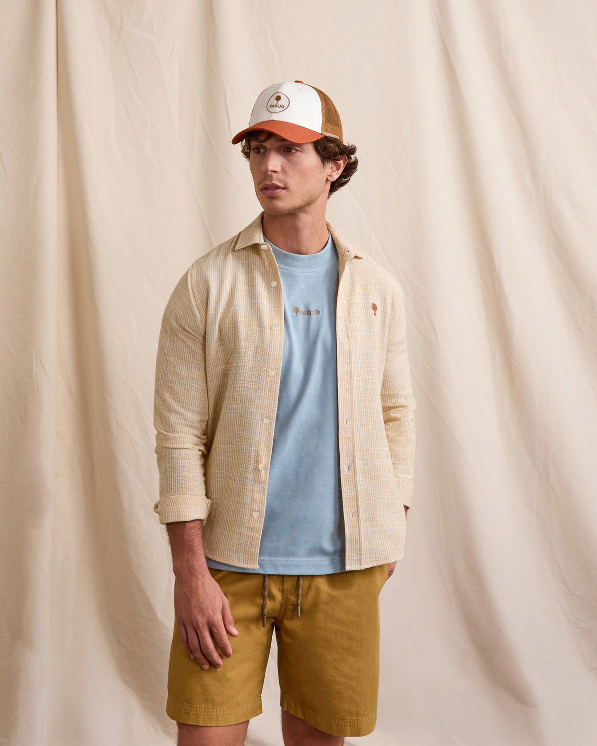 Chemise Crème Et Jaune
