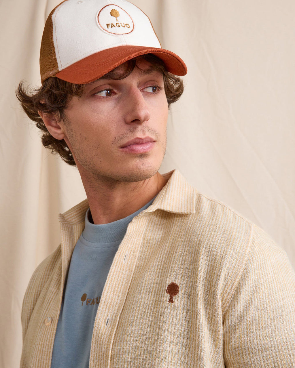 Chemise Crème Et Jaune