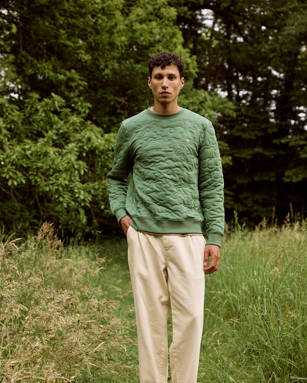 Sweat Col Rond Vert Sapin