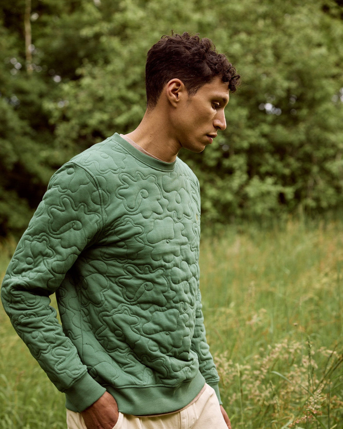 Forest Green Crew-Neck Sweatshirt