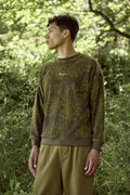 Khaki Organic Cotton Crew-Neck Sweatshirt