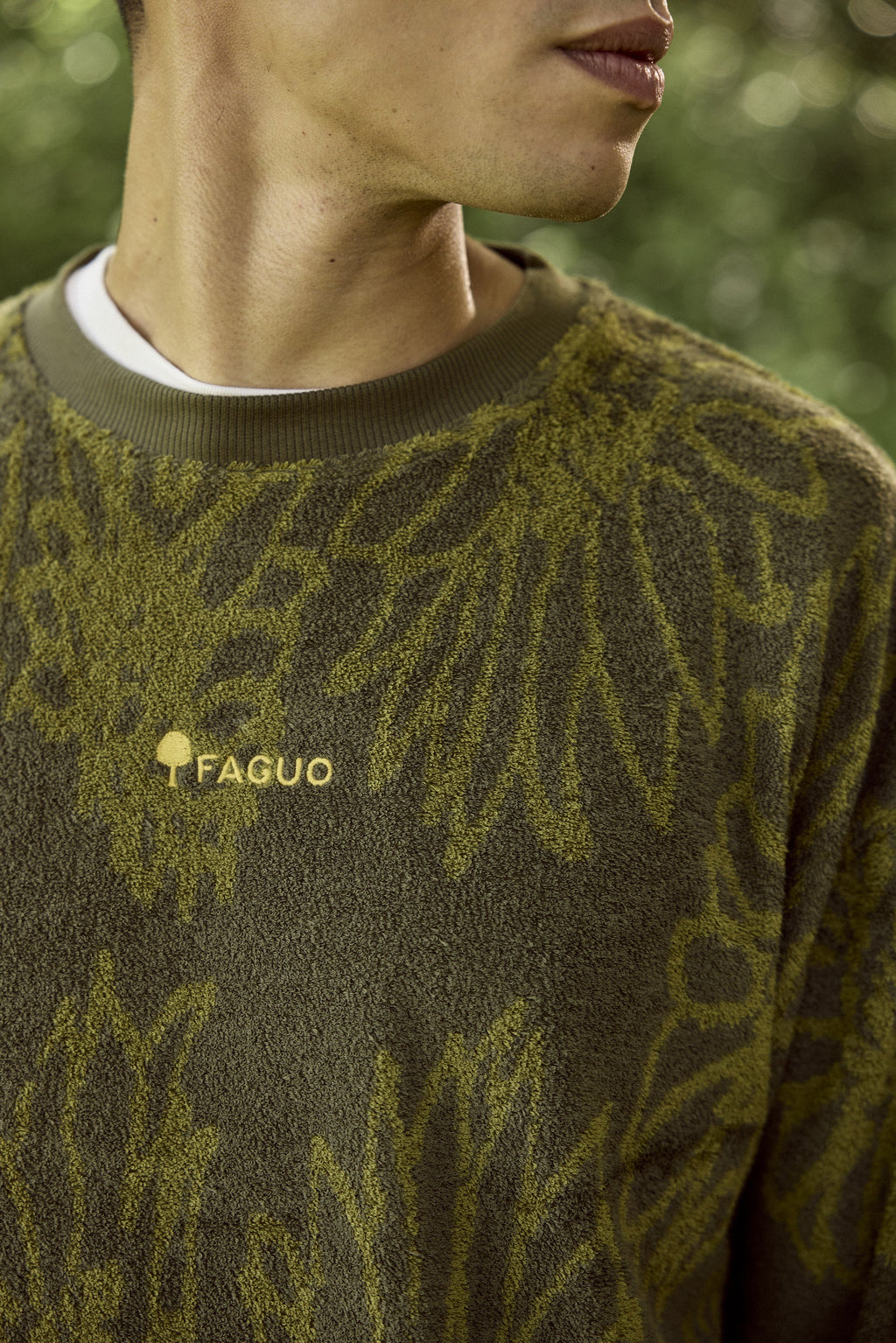 Khaki Organic Cotton Crew-Neck Sweatshirt