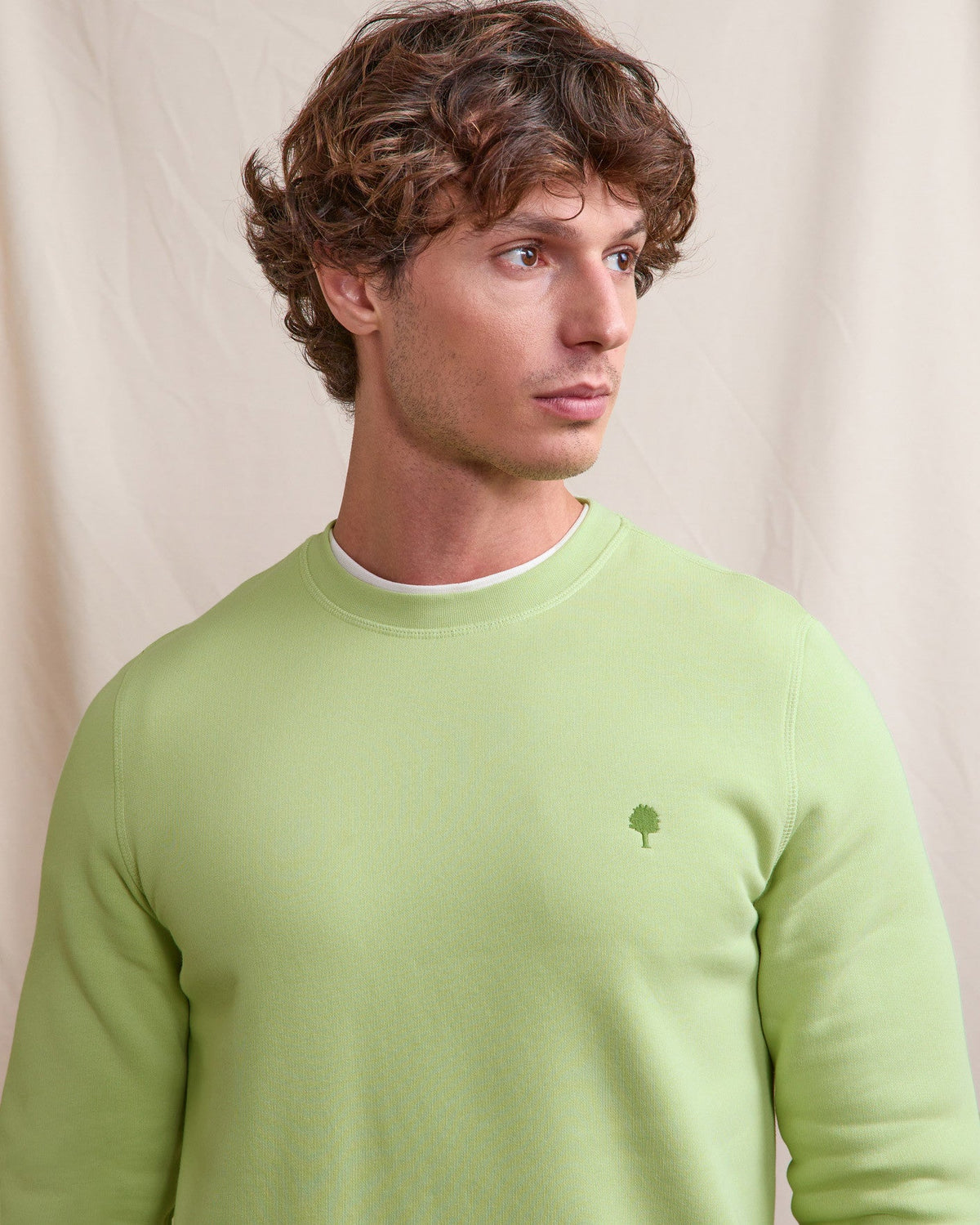 Sweat Col Rond Vert Anis
