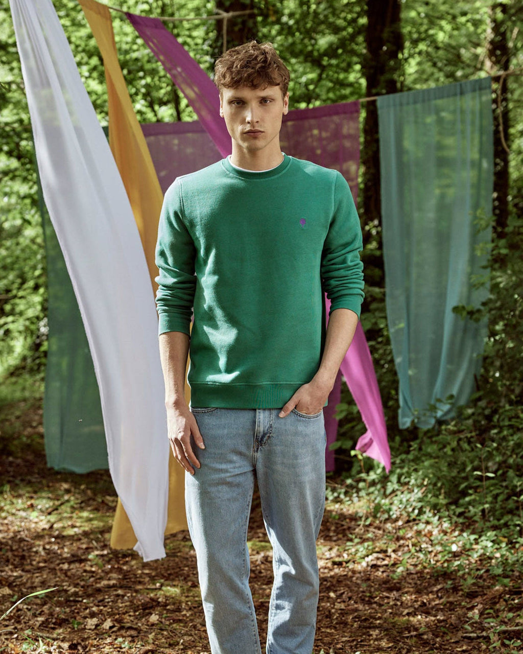 Sweat Col Rond Vert Émeraude