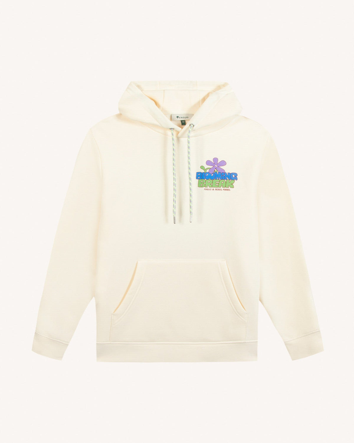 Sudadera con capucha estampada crudo