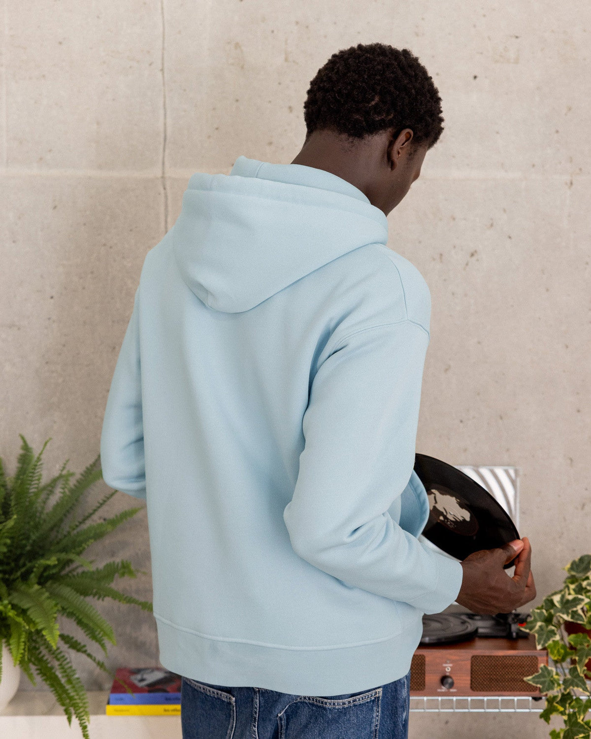 Sky Blue Hooded Sweatshirt