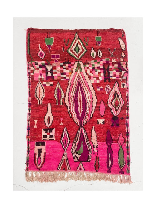 Tapis Berbère Marocain Boujaad - Multicolore