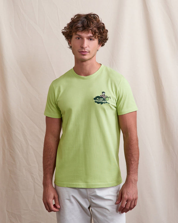 T-Shirt Vert Anis Coton