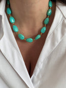 Jade Necklace - Beige Or Turquoise