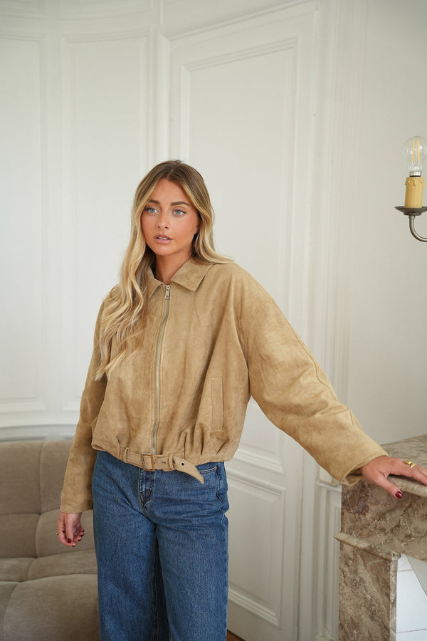 Faux-Suede Jacket - Esteban Beige