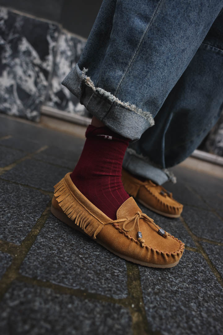 Camel Suede Loafers