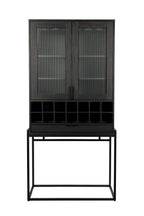 Travis - Wine Cabinet - Oak Veneer - Black Oak