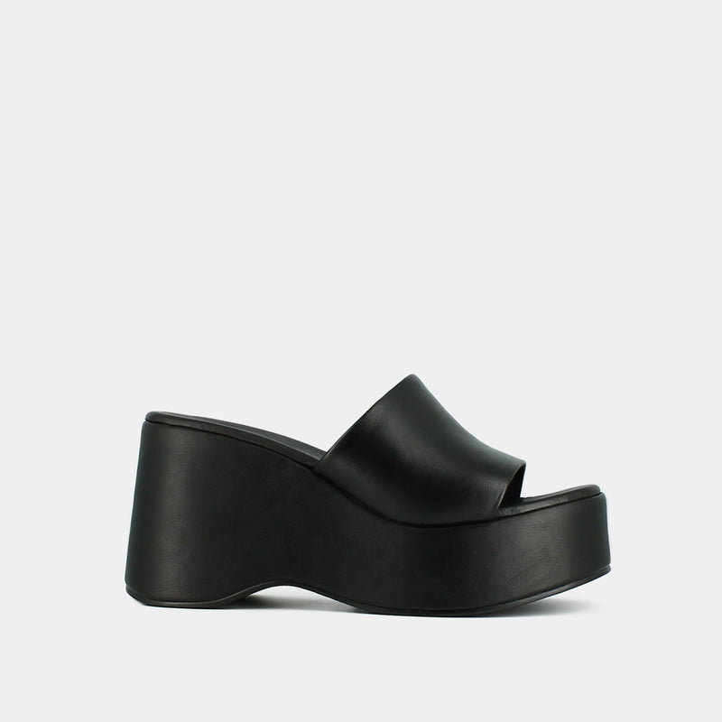 Jonak - Naelle Mules Piel - Negro