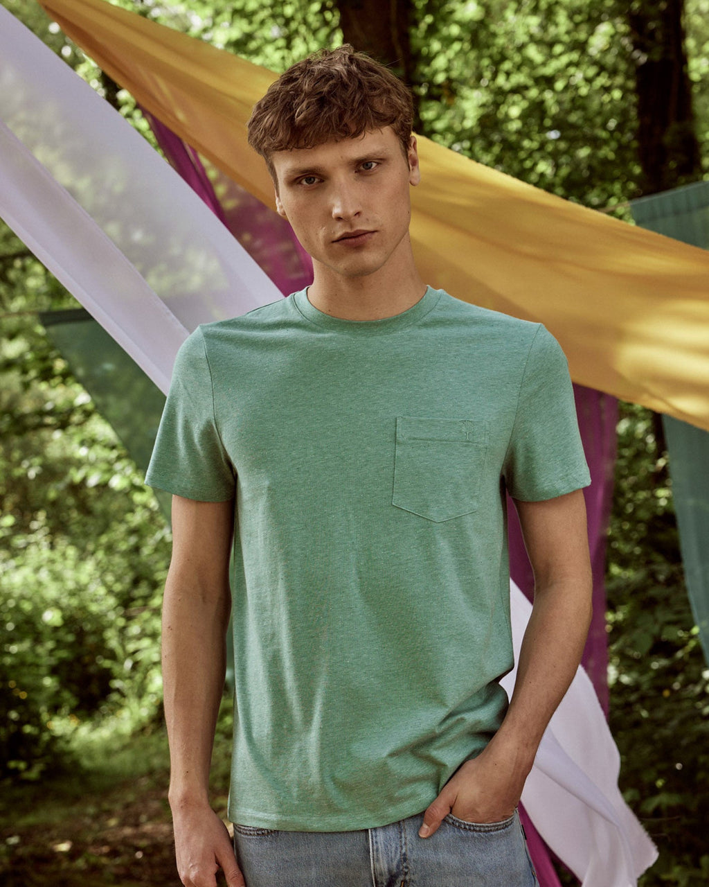 Camiseta verde menta de algodón