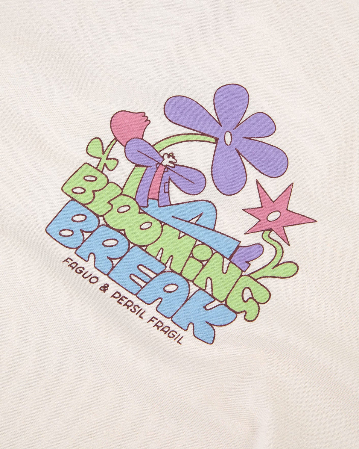 T-Shirt Imprimé Blooming Écru