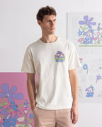 T-Shirt Imprimé Blooming Écru