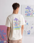 T-Shirt Imprimé Blooming Écru