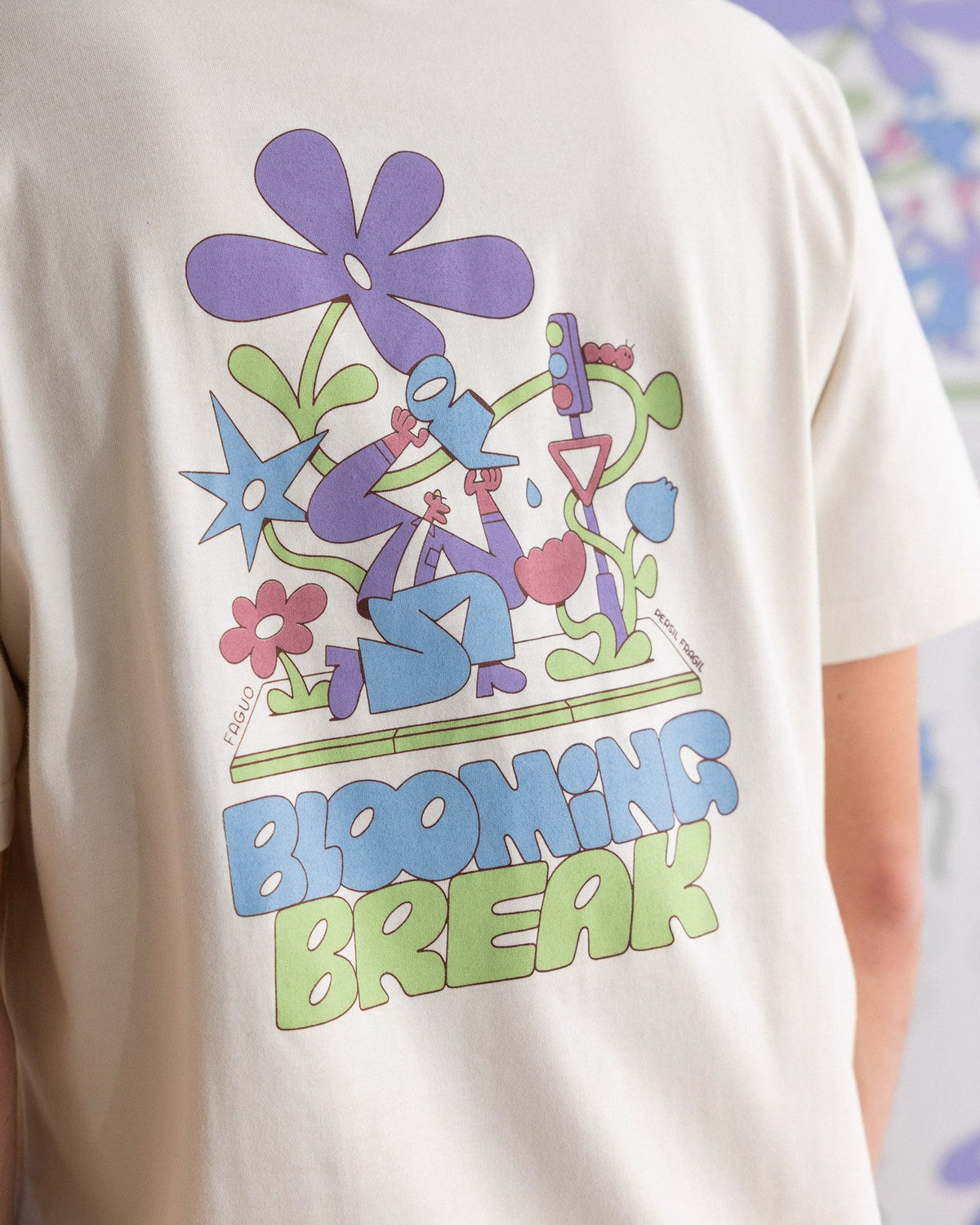 T-Shirt Imprimé Blooming Écru