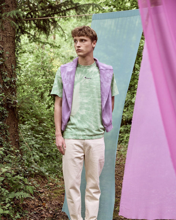 Camiseta tie-dye verde menta