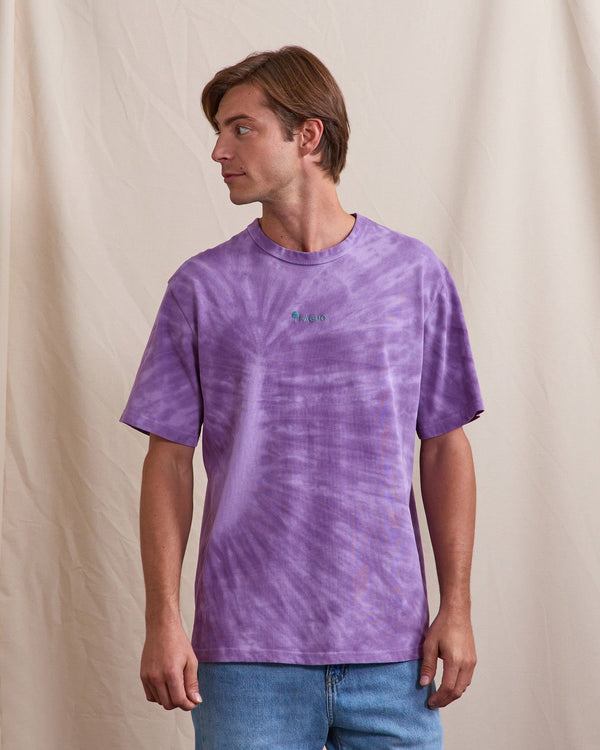 Camiseta tie-dye violeta