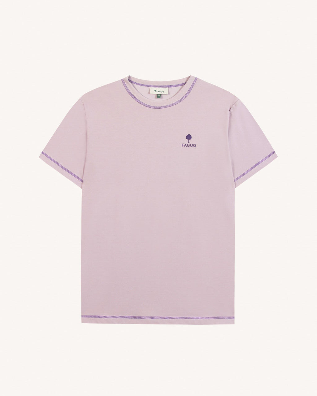 T-Shirt Imprimé Faguo Rose Grisé