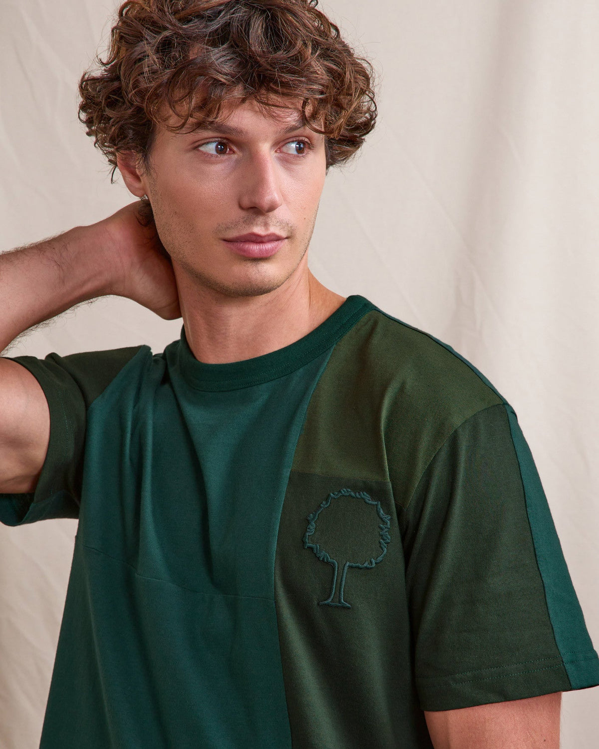 Green Upcycled Printed T-Shirt