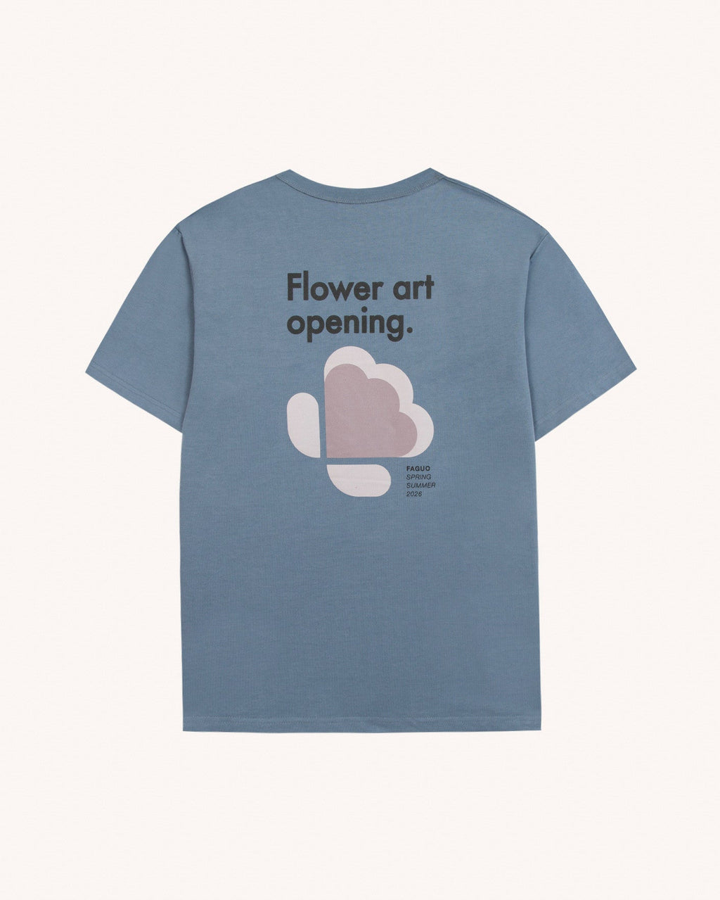 Camiseta estampada Flower Art azul