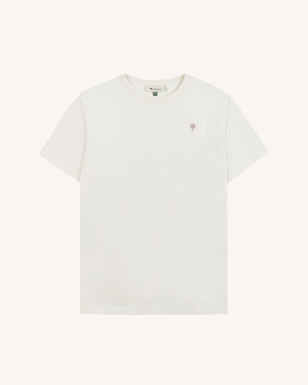 T-shirt med Flower Art-print i råhvid