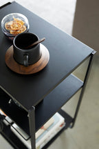 Carrello da cucina a 3 livelli con maniglia - Nero