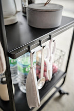 Carrello da cucina a 3 livelli con maniglia - Nero