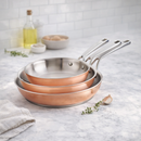 Set De 3 Poêles En Acier Inoxydable Triply - Cuivre